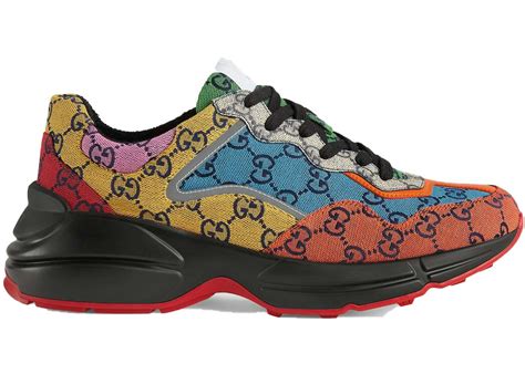 multi colored gucci shoes|black Gucci shoes for women.